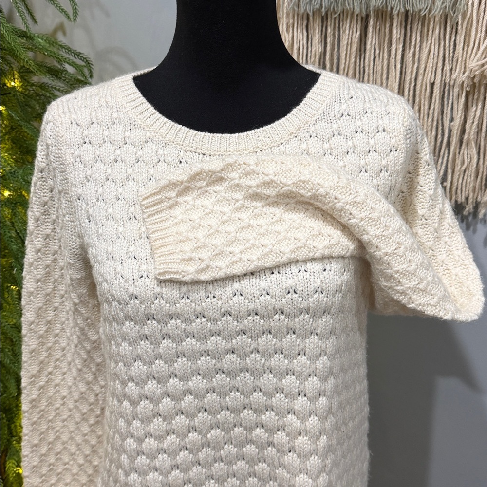 Anthropologie * Field Flower Cream Sweater * Wool & Mohair * Size Medium - Picture 3 of 12